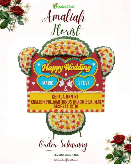 Papan Bunga Pernikahan Citra Raya